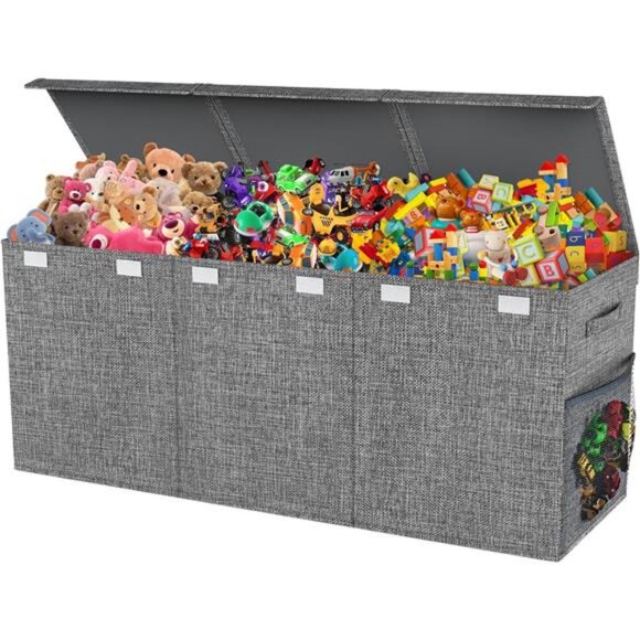 Extra Large Toy Box Collapsible Sturdy Kids Toy Chest for Boys Girls